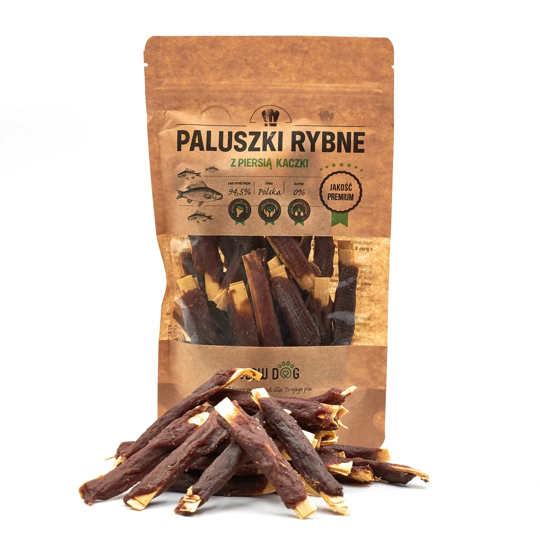 Paluszki rybne z piersią kaczki 10 cm
